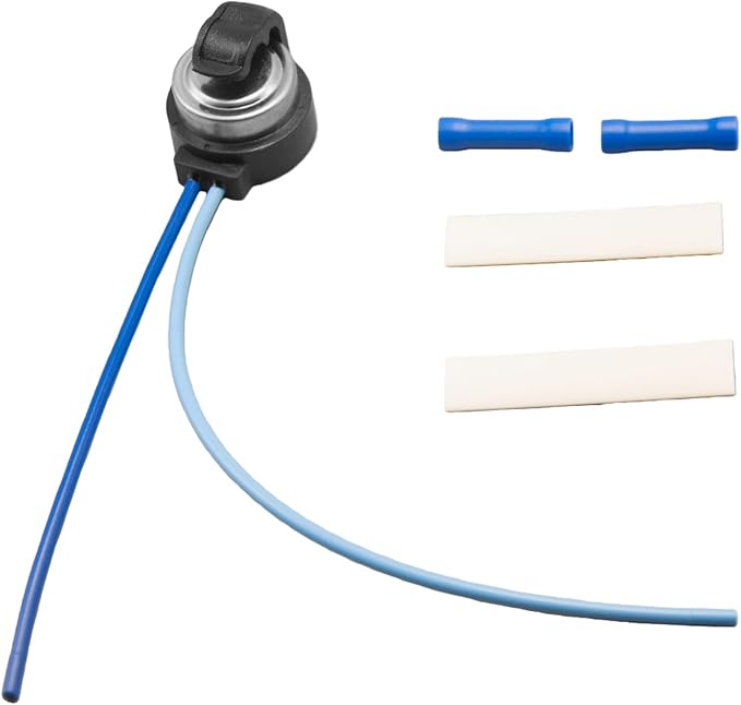 Upgraded 5303918634 Thermostat Kit Compatible with Electrolux Crosley Frigidaire Kelvinator Kenmore White Westinghouse Tappan, Replaces 2690399 PS6448122, Refrigerator Defrost Thermostat Kit