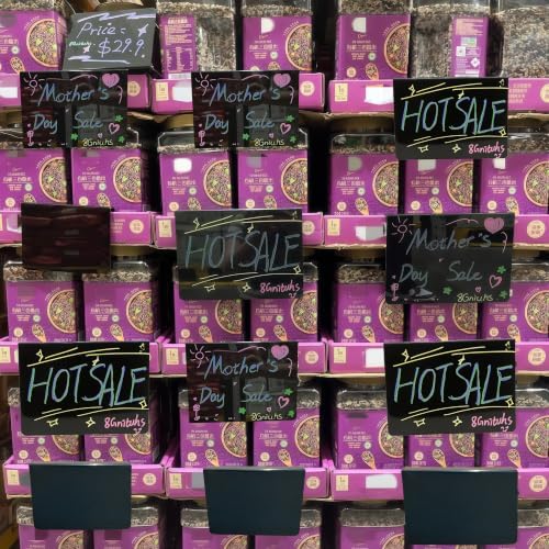 5PCS 15CM*11CM Mini Chalk Boards with Acrylic Sign Holders - Erasable & Write, Attachable Basket Labels & Price Tags, Clothing Rack Mount, Chalkboard Labels, Food Markers for Party - Image 3