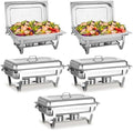 Chafing Dishes for Buffet 5 Pack, 9 QT Full Pan Stainless Steel by Unknown
