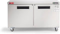 WESTLAKE 60" W Commercial Freezer Worktop Undercounter Freezer 14.8 Cu.ft Single Door Stainless Steel Counter Fan Cooling Freezer Food Prep Station for Restaurant, Bar