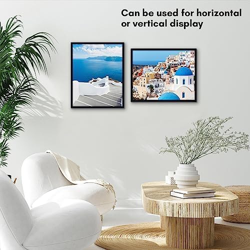Americanflat 12x15 Picture Frame with Polished Plexiglass - Streamline Collection - Thin Border Picture Frame for Wall Display - Hanging Hardware Included - Black