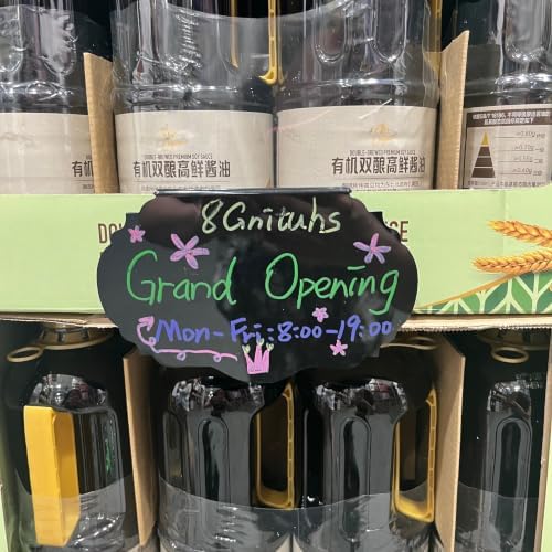 5PCS Black 15CM*9CM Hanger & Mini Chalkboard - Erasable & Write-On - Food Tags, Reserved Table Signs, Acrylic Horizontal Holder, Food Name Labels, Acrylic Chalkboard Blanks, Hanger Tags - Image 4