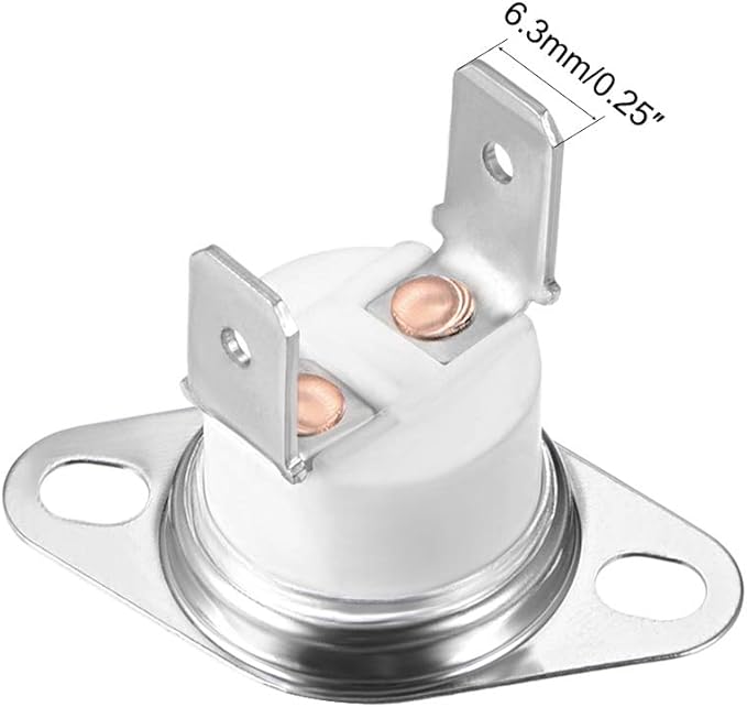 uxcell KSD301 Thermostat 150°C/302°F 10A Normally Closed N.C Adjust Snap Disc Temperature Switch for Microwaves,Oven,Coffee Maker 2pcs,Ceramic Material