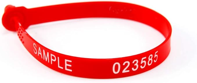1000 Plastic Security Seals - Numbered Tamper Seals for Trucks, Trailers, Containers (Red)