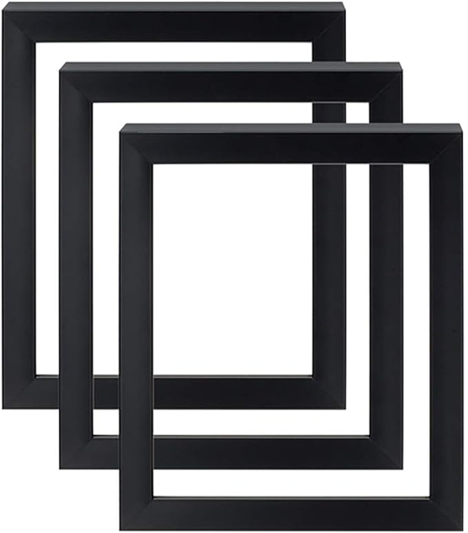 Creative Mark Gotham Deep Gallery Frames - 3 Pack of Professional Gallery Frames for Canvas, Paintings, Presentation & More! - [Black - 12x12]