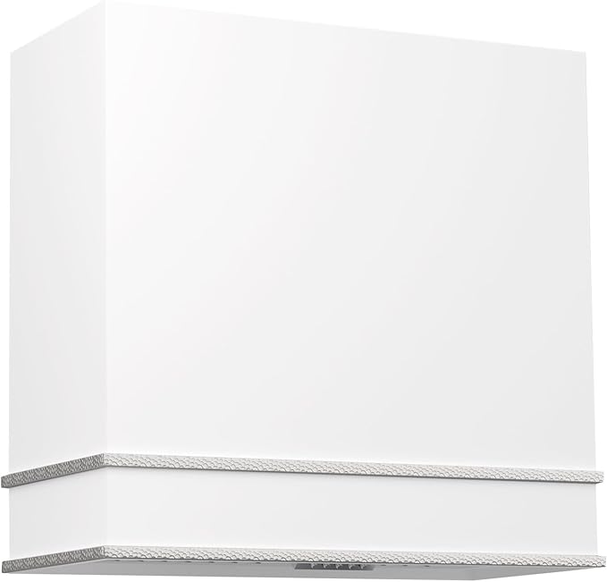 Akicon Range Hood 30 Inch, Stainless Steel Ducted Kitchen Hood with Powerful Motor, Wall Mount Modern Box, 30W X 30H X 14D Inch, AK-HS30HA-SWN (30 Inch, Signal White with Nickel)