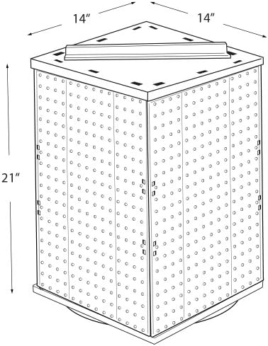 Azar Displays 701414-PUR Rotating Display Stand - 4-Sided Display Racks for Craft Shows - Peg Display Carousel (14” W x 14” D x 20” H) - Easy Assemble Revolving Display for Retail - Pegboard Organizer, purple - Image 2