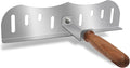 Oven Baffle Door Bracket, Compatible with All Dome Pizza Oven, 304 Stainless Steel Baffle Door with Wooden Insulated Handles