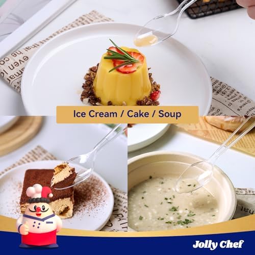 JOLLY CHEF Plastic Teaspoons 300 Count 6.54 Inch Clear Disposable Spoons - Image 7