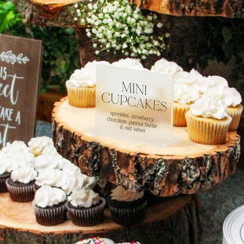 10 Pack Frosted Rectangle Acrylic Sign With Stand, 3.5x2.7 Inch Blank Frosted Acrylic Sign with Base, DIY Buffet Food Labels for Wedding Party Event - Image 5