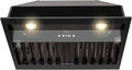 Akicon Range Hood Insert 30 Inch, Ultra Quiet, Powerful Suction Built-in Kitchen Vent Hood, Matte Black Stainless Steel Ducted Stove Hood with Dimmable LED Lights Warm White, 3-Speeds 600CFM