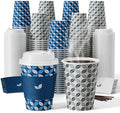 JOLLY CHEF 12oz Paper Coffee Cups with Lids 100 Pack by JOLLYCHEF