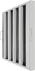 Pack of 6 Range Hood Filter, 19.5" W x 19.5" H 430 Stainless Steel Exhaust Range Hood Filter Commercial 4 Grooves Stove Hood Vent Filter Replacement for Kitchen Restaurants Silver