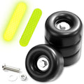 Rubber Bumpers for Cargo Trailer Ramp Door (Includes screw kit & Reflective Stickers) 2.5" Round Rubber Bump Stops Set Black - Used on Trailers Haulers Campers RVs Marine Heavy Duty Equipment 4 Pack