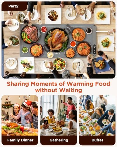 FEPPO Food Warming Mat, (XXL 36"x16") Food Warmers for Parties Buffet - Image 6
