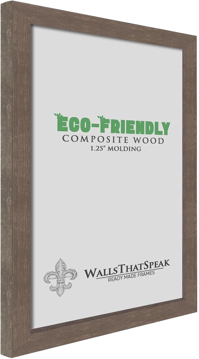 wallsthatspeak 24x24 Brown American Barn Picture Frame for Puzzles Posters Photos or Artwork