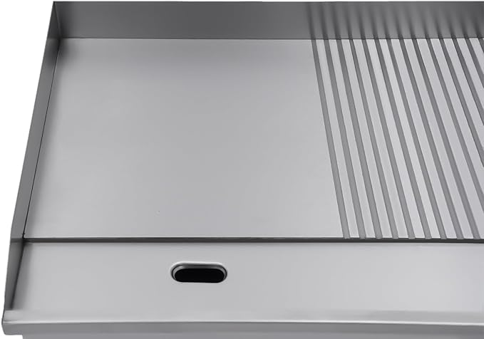22" Electric Countertop Flat Top Griddle, 1600W Commercial Electric Griddle, Stainless Steel Teppanyaki Grill with Temp Control 122°F-572°F, Countertop BBQ Grill for Home Restaurant