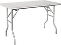 HARDURA Folding Stainless Steel Table 30X48 Inches with Legs NSF Commercial Portable Folding Prep Table for Restaurant Kitchen Home and Hotel