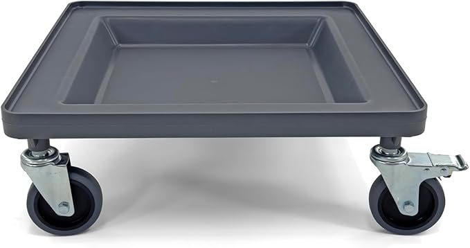 Dolly for Dish Rack and Glass Rack | 2 Wheel Lock 4" | 250 lbs. max Capacity | Gray