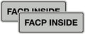 Signs ByLITA Standard FACP Inside Sign | Fire Safety Signage (Lt Gray) - Small 2 Pack