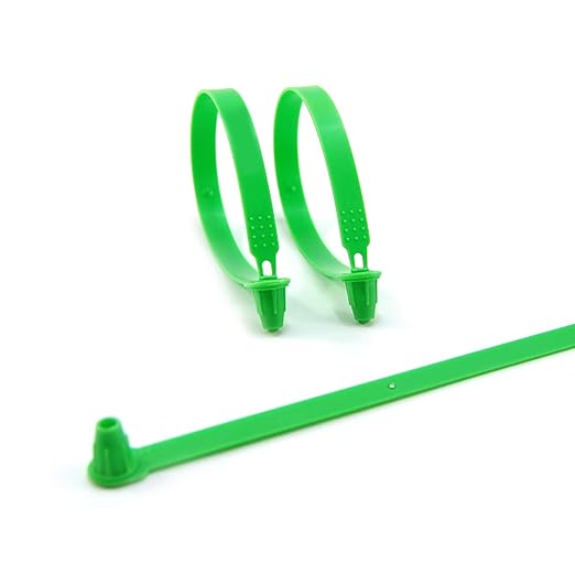 Leadseals(R) 500 Green Tite-Lock Plastic Tractor Truck Door Seal Tamper Evident Security Tags Numbered Safty Disposable Locks for Trailer Logistics Shipping Transport