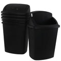 4 Pack 10 Gallon Black Trash Can, Commercial Grade Plastic Trash Garbage Can, Ideal for Restaurants, Kitchens, Offices, School