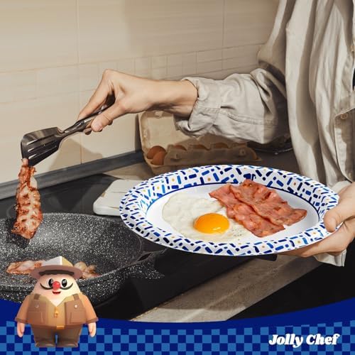 JOLLY CHEF 8.5 Inch Paper Plates, Disposable 300 Count Heavy Duty Plates - Image 6