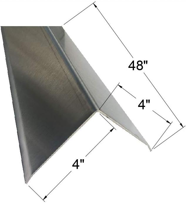 Brushed 304 Stainless Steel Corner Guards, 48" Wall Protectors, 20ga & 16ga, Available in 1/2" to 4", Multi-Pack Options (1, 2, 5, or 10) (5, 4 x 4, 16ga, with Hug Edges)