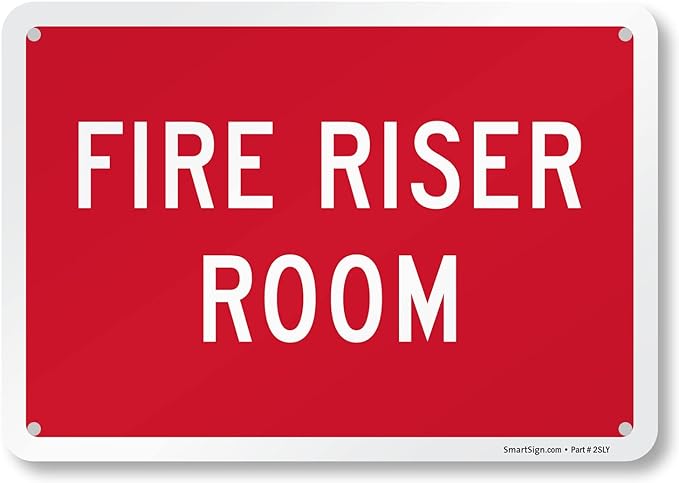 SmartSign "Fire Riser Room" Sign | 7" x 10" Aluminum
