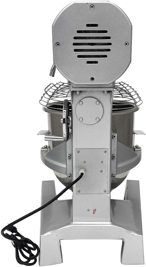 INTSUPERMAI Stand Mixer Commercial Dough Mixer Dough Kneading Machine 20L 20QT Electric Food Dough Mixer Machine with Automatic Stop Function 3 Types Hooks Whisk Beater 3 Speeds Adjustable 110V 1100W