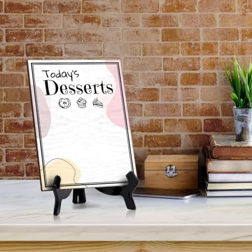 Today's Desserts 6x8 Dry Wipe Table Sign Easy Installation | Restaurant & Bar | Perfect To Clearly Direct Customers & Advertise Specials | No Pen Included - Image 4