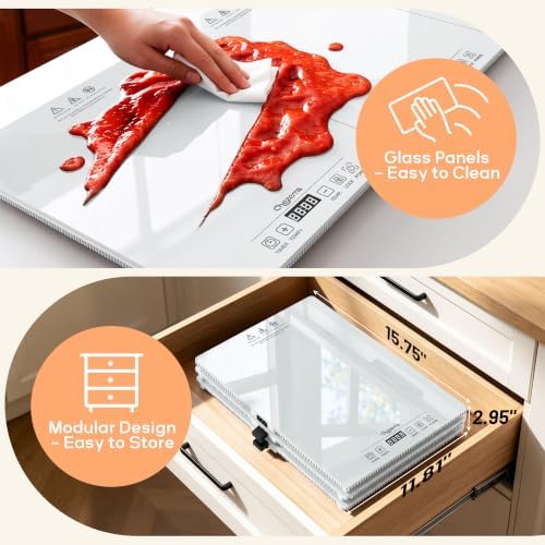 Chezerra Electric Warming Tray, 3-in-1 Food Warmer for Buffets Party, White - Image 5