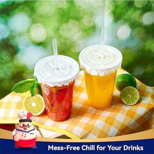JOLLY CHEF 20 oz Plastic Cups with Lids and Straws 100 Sets Clear - Image 6