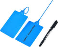 200 Pcs Durable Plastic Shipping Tags with Marker Pen Security Seals Sticker Labels,Waterproof Blank Luggage Tag for Packages, Logistics, Inventory, Travel(Blue,200pcs)