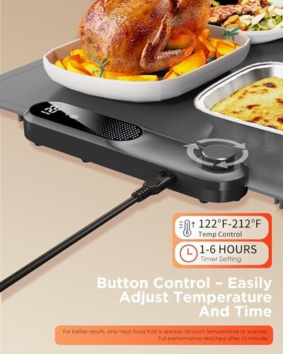 FEPPO Food Warming Mat, 35"x16" Food Warmers for Parties Buffet - Image 4