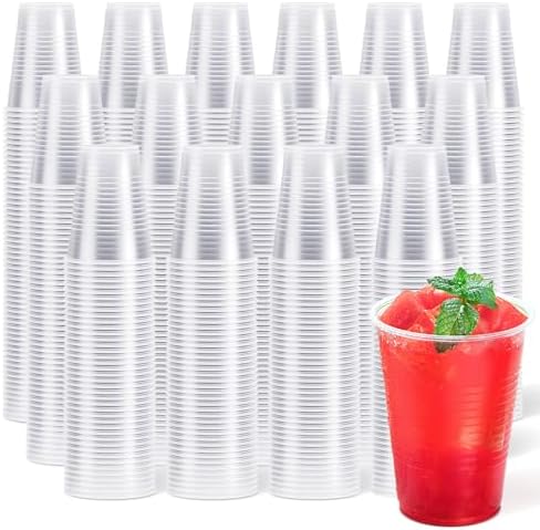 JOLLY CHEF 1200 Pack 9 oz Disposable Clear Plastic Cups, Drinking Cups by JOLLYCHEF