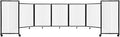 Versare Polycarbonate Room Divider 360 Portable Wall Partition | Freestanding Office Dividers | Locking Wheels | Privacy Screen Panels - 19'6" x 4' Opal Thermoplastic Polymer