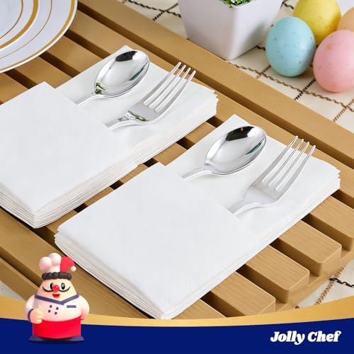JOLLY CHEF 400 Pack Bathroom Paper Napkins Disposable Guests Hand Towels - Image 6