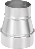 PATIKIL 4 Inch to 3 Inch Round Duct Reducer Increaser Connector, Galvanized Steel Air Duct Adapter Pipe Fitting for Bathroom Kitchen Inline Ventilation Systems, Silver Tone