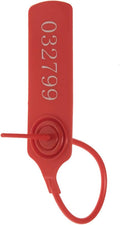 Pull-tite Security Seal Tamper Resistant Tags Plastic Padlock Sign Ties Numbered (Red, 100pcs)