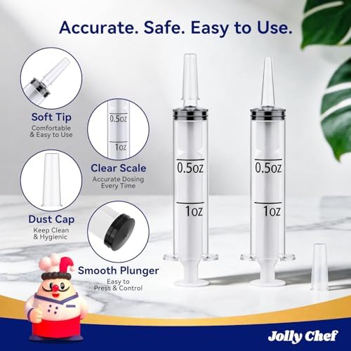 JOLLY CHEF 500 Pack 1.5 oz Jello Shot Syringes with Caps, Plastic Syringes - Image 7