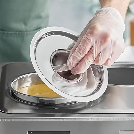 OCS Parts Pro Series Stainless Steel Cover for 3.5 Quart Bain Marie Pots | 5-7/8" Bain Marie Pot Lid with Handle
