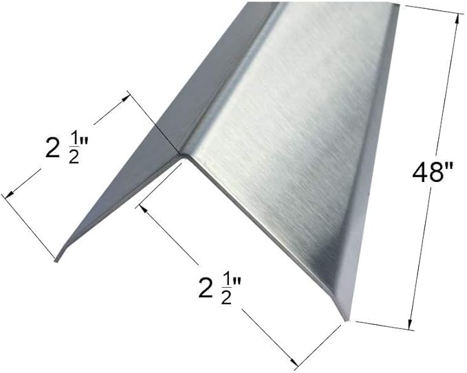 Brushed 304 Stainless Steel Corner Guards, 48" Wall Protectors, 20ga & 16ga, Available in 1/2" to 4", Multi-Pack Options (1, 2, 5, or 10) (2, 2 1/2 x 2 1/2, 16ga, with Hug Edges)