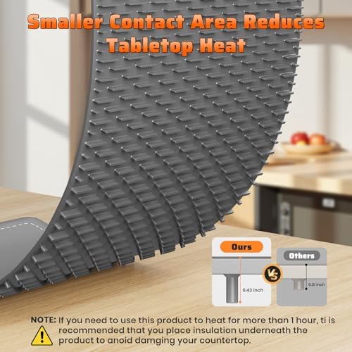 Fast Heating Warming Mat for Food, XL 36"x16", Electric Food Warmer with 6 Level Adjustable Temperature and 6 Hours Timer, Full-Surface Portable Warming Pad Trays for Buffets Party - Image 3