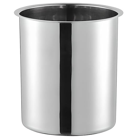 OCS Parts 6 Quart Bain Marie Pot | 8-9/16" x 6-7/8" Stainless Steel Pot for Warm or Cold Food, Sauces, Soups, or Organizing Cooking Utensils