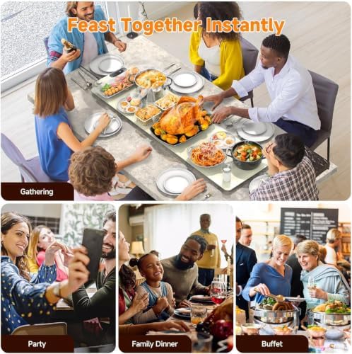 FEPPO Warming Mat for Food, Extra-Long Size 42"x12", Fast Full-Surface - Image 6