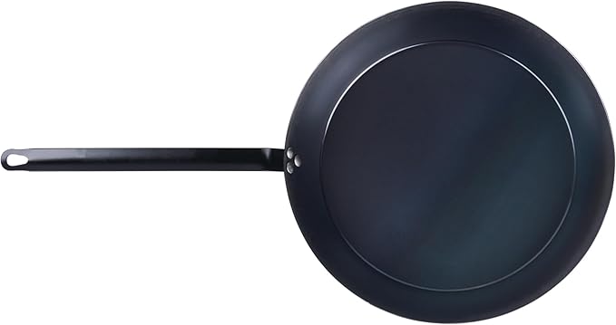 Restaurantware-Met Lux 16 Inch Fry Pans, 6 Lightweight Frying Pans - Induction-Ready, Triple-Riveted, Black Carbon Steel Cooking Skillets, Durable, For Searing, Sauteing, And Browning Food