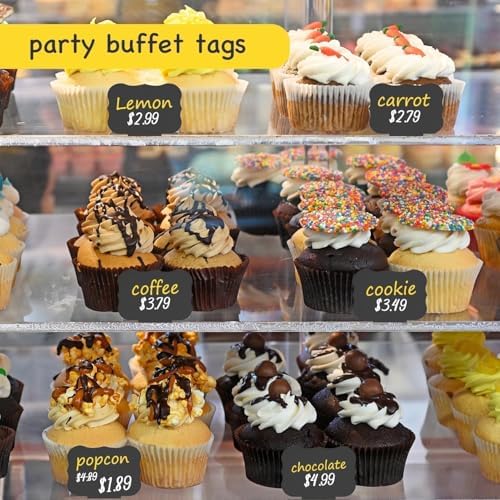 12 Pcs Food Labels for Party Buffet 4"x3" Mini Chalkboard Signs for Food - Image 5