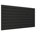 Slatwall Panel 4 FT x 2 FT, Interlocking Slat Wall Paneling, Wall Mounted PVC Wallpanel, Suitable for Garage Storage and Organizer, Slatwall Board, Shelves - Black