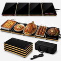 Alpha Living GW-P4 Food Warming Mat – Tempered Glass Top Warming Tray Food Warmers for Parties Buffet – 3 Heat Settings – Child Lock and Timer Functions – Anti-Slip Feet by AlphaLiving